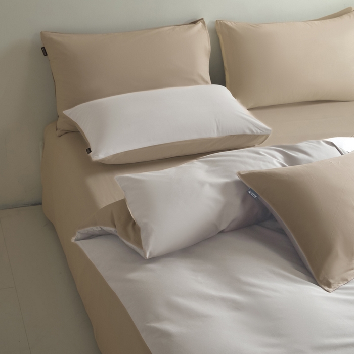 91家纺网 家纺一手货源 找家纺 麦田家纺 2025新款A类全棉13372纯色四件套 浅米卡其棕