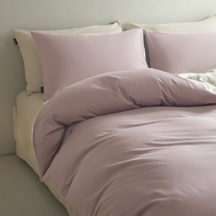 91家纺网 家纺一手货源 找家纺 麦田家纺 2025新款A类全棉13372纯色四件套 裸粉奶昔白