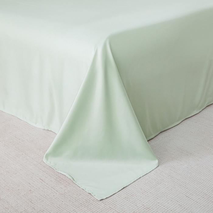 91家纺网 家纺一手货源 找家纺 麦田家纺 2025新款A类冰丝天丝玉锦缎印花四件套 千与千寻-绿