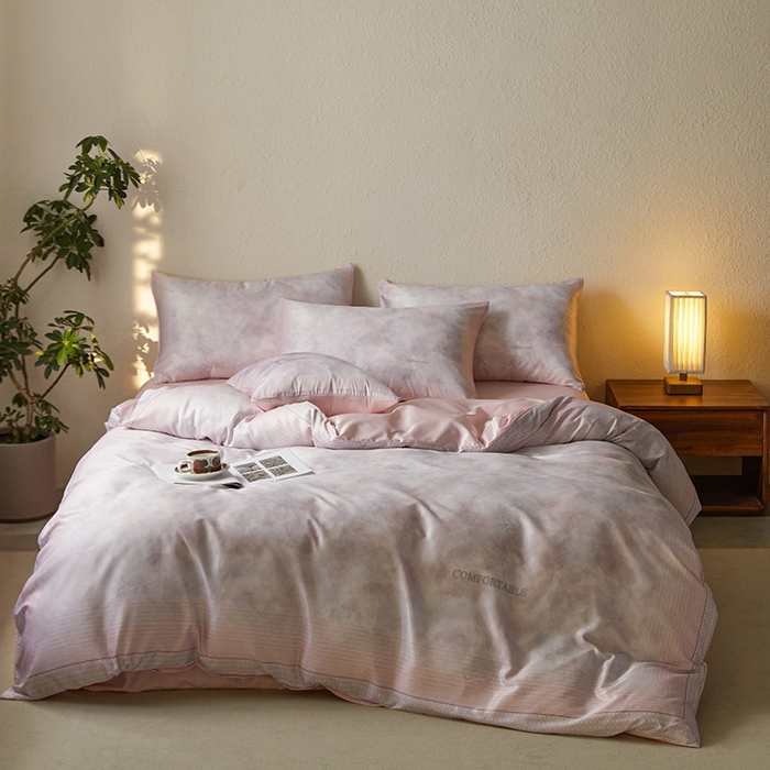 91家纺网 家纺一手货源 找家纺 （总）麦田家纺 2025新款A类冰丝天丝玉锦缎印花四件套