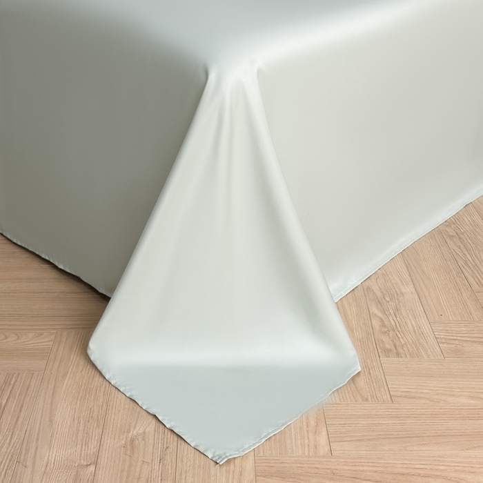 91家纺网 家纺一手货源 找家纺 麦田家纺 2025新款A类冰丝天丝玉锦缎印花四件套 丽梦园-绿