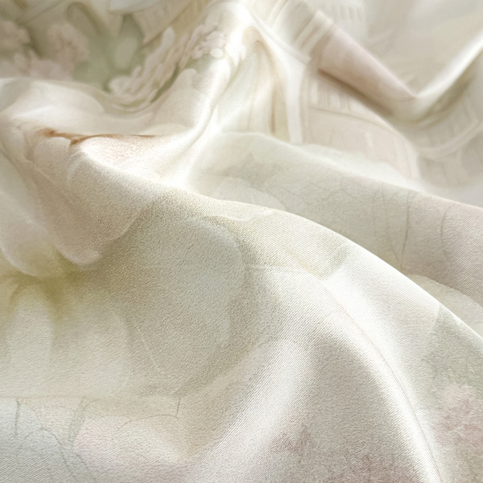 91家纺网 家纺一手货源 找家纺 麦田家纺 2025新款A类冰丝天丝玉锦缎印花四件套 丽梦园-绿