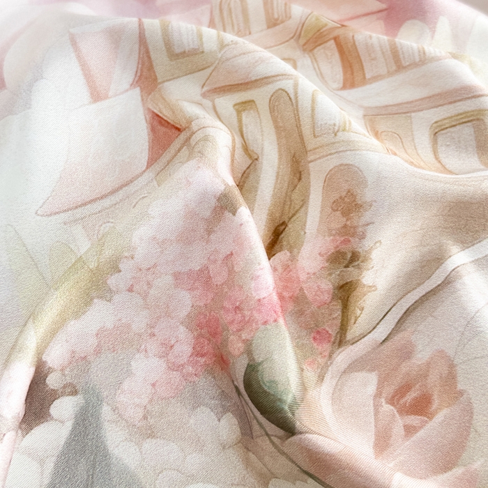 91家纺网 家纺一手货源 找家纺 麦田家纺 2025新款A类冰丝天丝玉锦缎印花四件套 丽梦园-玉