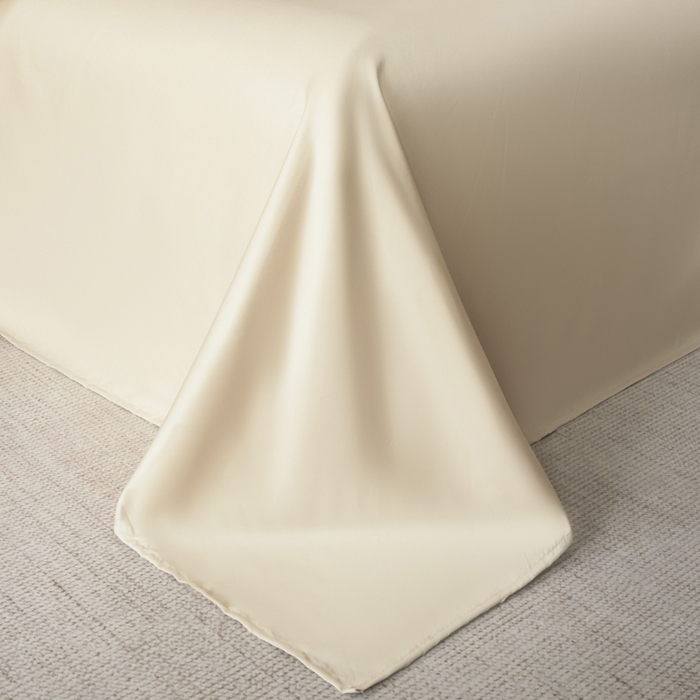 91家纺网 家纺一手货源 找家纺 麦田家纺 2025新款A类冰丝天丝玉锦缎印花四件套 印象花园黄