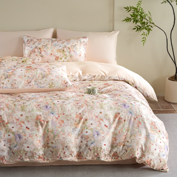 91家纺网 家纺一手货源 找家纺 麦田家纺 2025新款A类冰丝天丝玉锦缎印花四件套 千与千寻-玉