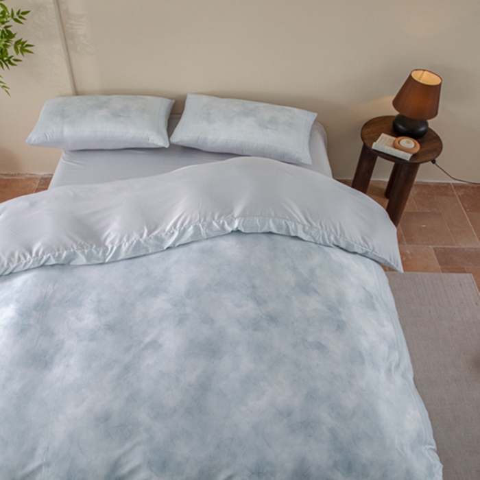 91家纺网 家纺一手货源 找家纺 麦田家纺 2025新款A类冰丝天丝玉锦缎印花四件套 华尔兹-烟灰