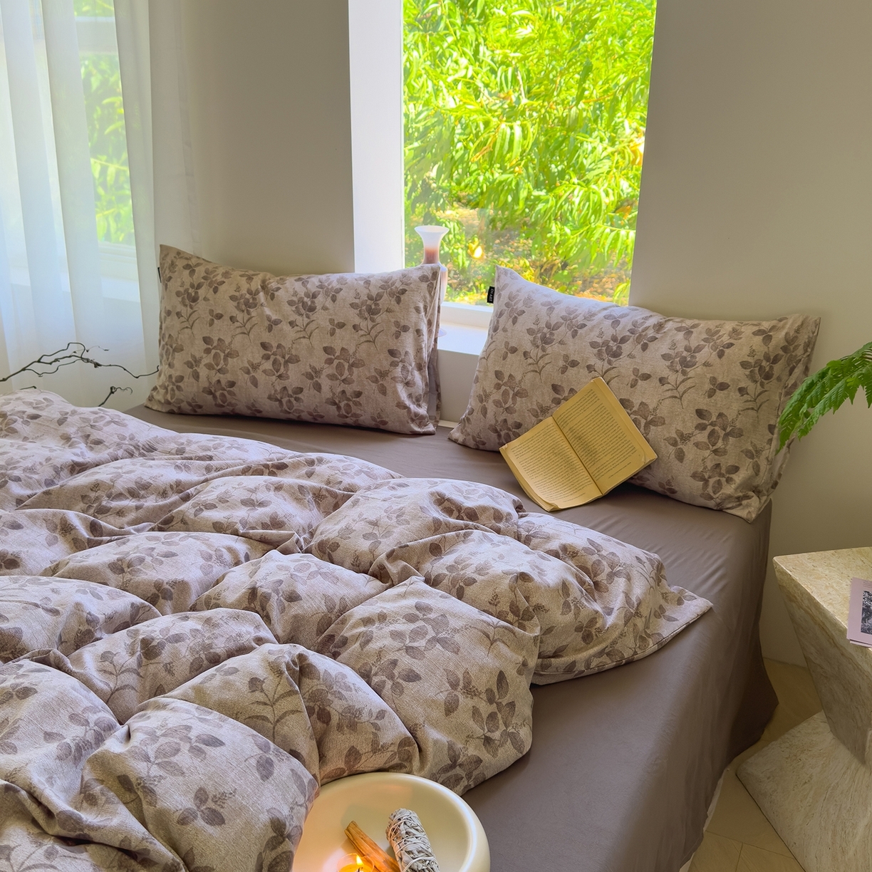 91家纺网 家纺一手货源 找家纺 （总）竹合家纺 2025新款爆款加厚高克重提花皱皱复古风四件套