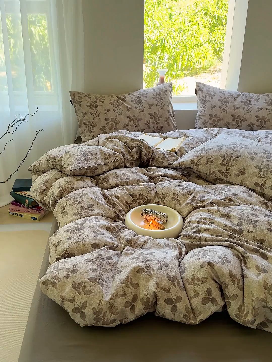 91家纺网 家纺一手货源 找家纺 （总）竹合家纺 2025新款爆款加厚高克重提花皱皱复古风四件套