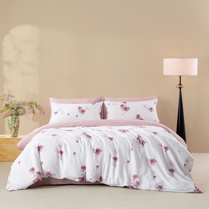 91家纺网 家纺一手货源 找家纺 （总）麦田家纺 2025新款50S莱赛尔天丝印花四件套