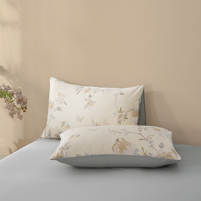 91家纺网 家纺一手货源 找家纺 麦田家纺 2025新款50S莱赛尔天丝印花四件套 妍艺