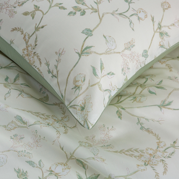 91家纺网 家纺一手货源 找家纺 麦田家纺 2025新款50S莱赛尔天丝印花四件套 浅爱