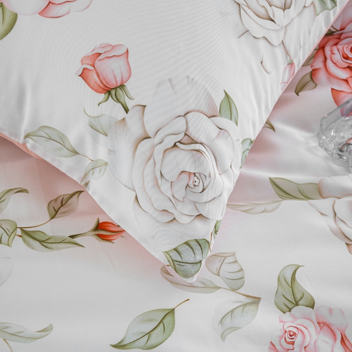 91家纺网 家纺一手货源 找家纺 麦田家纺 2025新款50S莱赛尔天丝印花四件套 幽兰