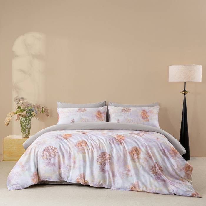 91家纺网 家纺一手货源 找家纺 （总）麦田家纺 2025新款50S莱赛尔天丝印花四件套