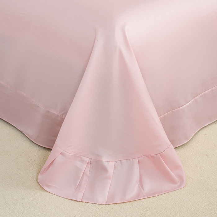 91家纺网 家纺一手货源 找家纺 麦田家纺 2025新款50S莱赛尔天丝印花四件套 花艺盈香-粉