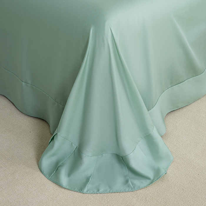 91家纺网 家纺一手货源 找家纺 麦田家纺 2025新款50S莱赛尔天丝印花四件套 娇花弄影