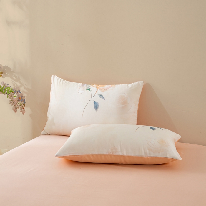 91家纺网 家纺一手货源 找家纺 麦田家纺 2025新款50S莱赛尔天丝印花四件套 绮梦-玉