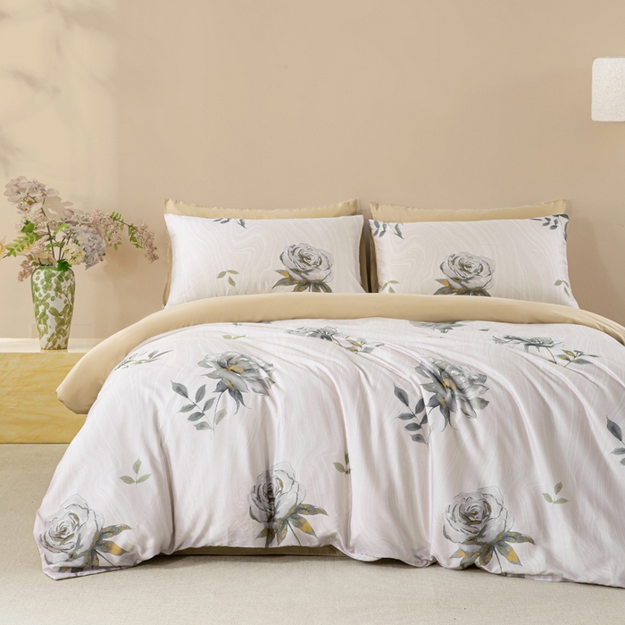 91家纺网 家纺一手货源 找家纺 麦田家纺 2025新款50S莱赛尔天丝印花四件套 烟雨江南