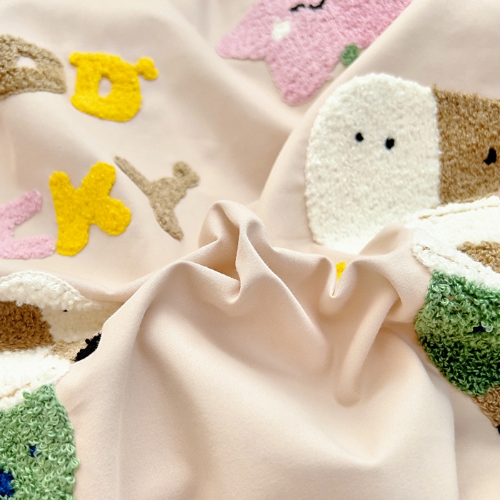 91家纺网 家纺一手货源 找家纺 （总）梵赫2025新款全棉A类5050磨毛卡通毛巾绣婴童套件幼儿园三件套