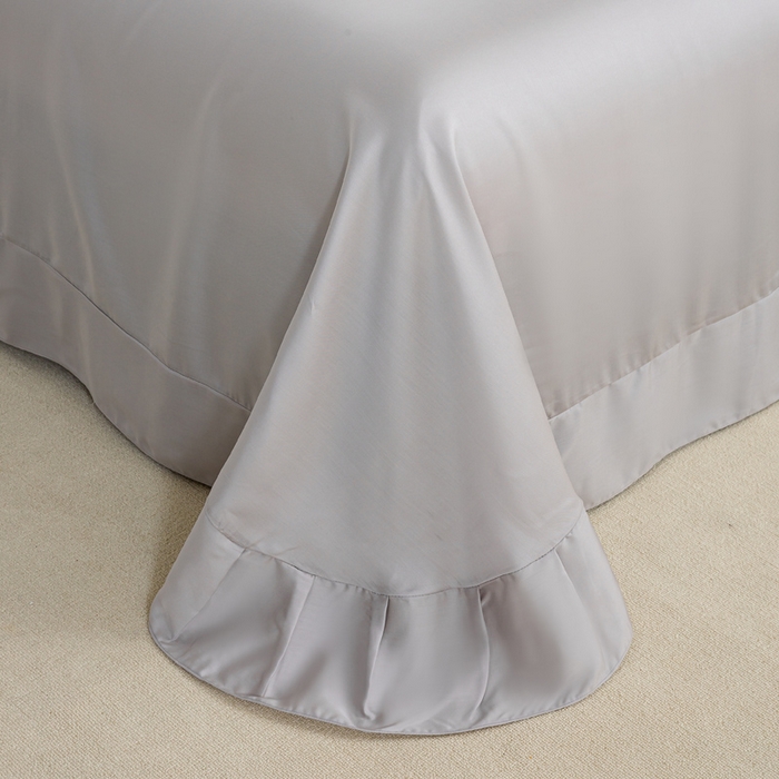 91家纺网 家纺一手货源 找家纺 麦田家纺 2025新款50S莱赛尔天丝印花四件套 铃兰梦-绿