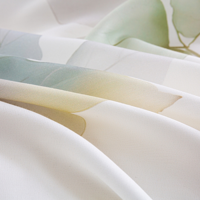 91家纺网 家纺一手货源 找家纺 麦田家纺 2025新款50S莱赛尔天丝印花四件套 叶语-绿