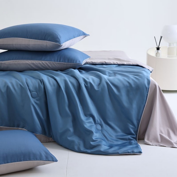 91家纺网 家纺一手货源 找家纺 （总）麦田家纺 2025新款双拼麻绳水洗真丝冰丝夏被