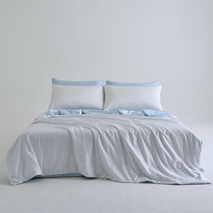 91家纺网 家纺一手货源 找家纺 （总）麦田家纺 2025新款双拼麻绳水洗真丝冰丝夏被