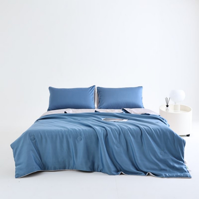 91家纺网 家纺一手货源 找家纺 （总）麦田家纺 2025新款双拼麻绳水洗真丝冰丝夏被