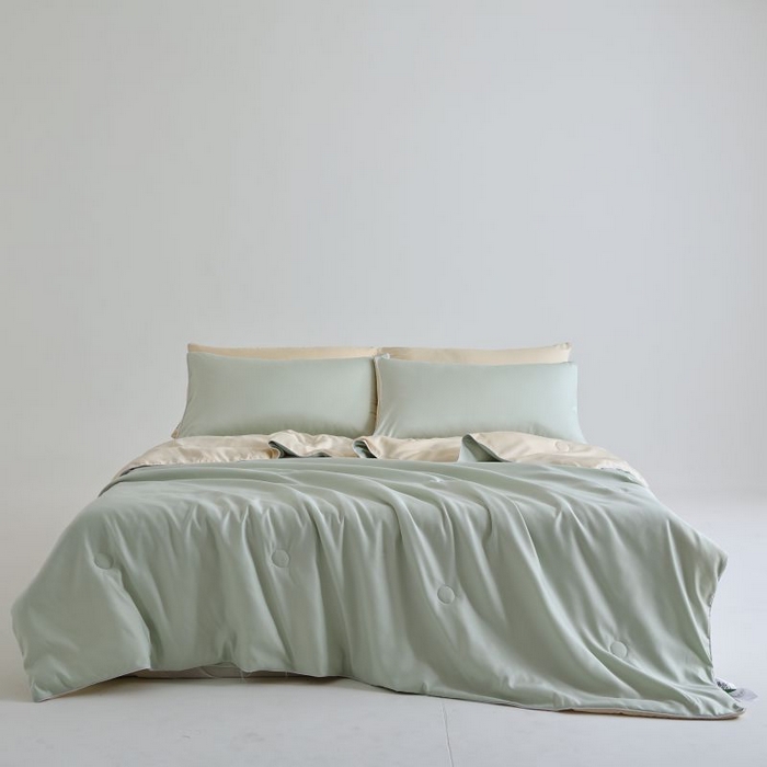 91家纺网 家纺一手货源 找家纺 （总）麦田家纺 2025新款双拼麻绳水洗真丝冰丝夏被