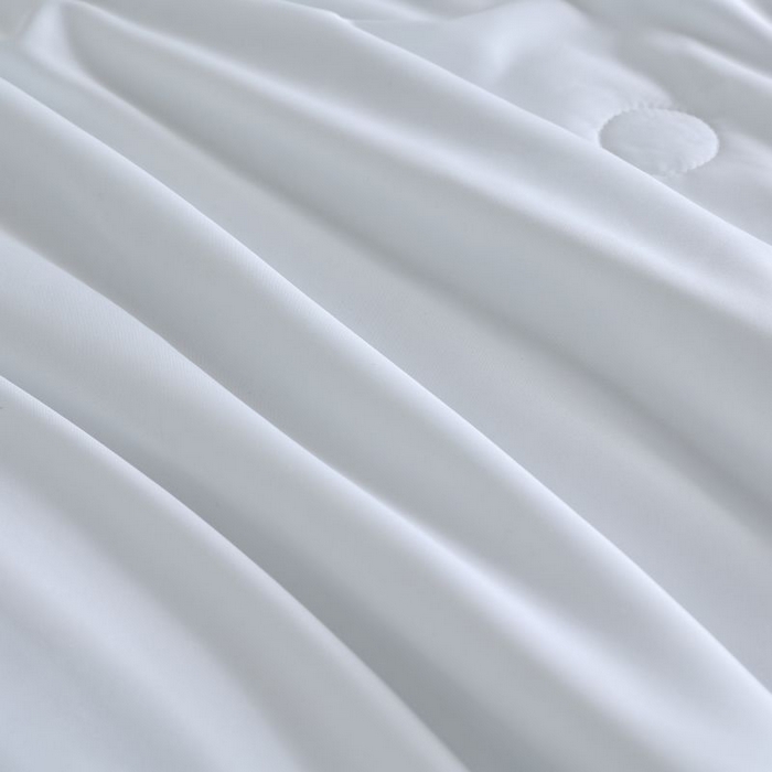 91家纺网 家纺一手货源 找家纺 麦田家纺 2025新款双拼麻绳水洗真丝冰丝夏被 贵族白+蓝