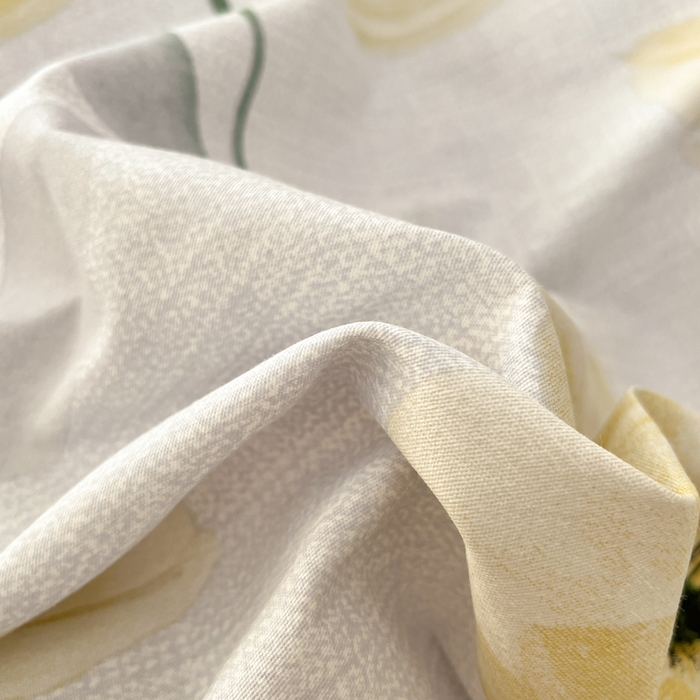 91家纺网 家纺一手货源 找家纺 麦田家纺 2025新款花卉全棉印花四件套系列 轻舞花影