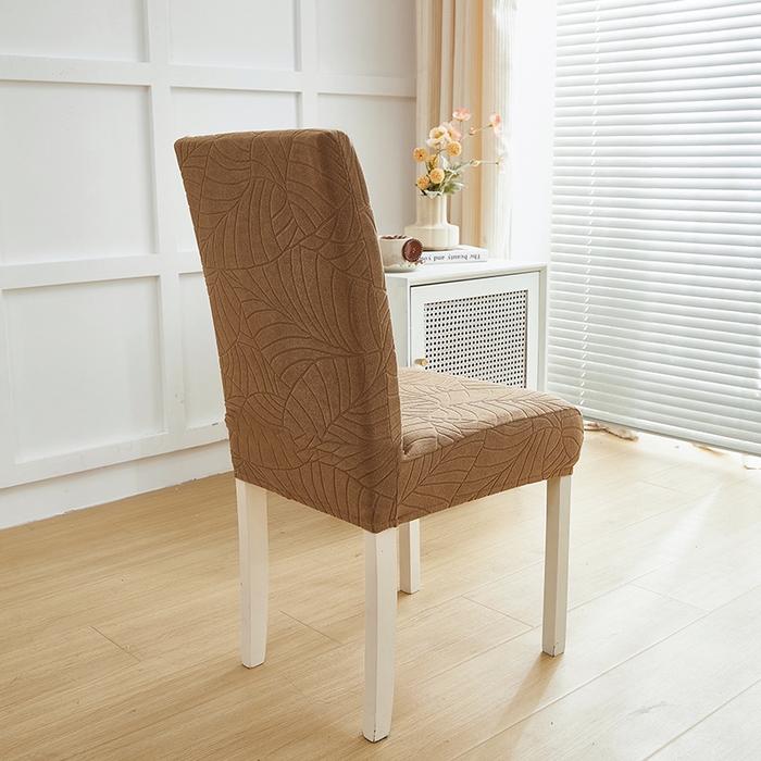 91家纺网 家纺一手货源 找家纺 飞翔家纺 2023新款防泼水大树叶椅套 卡其色