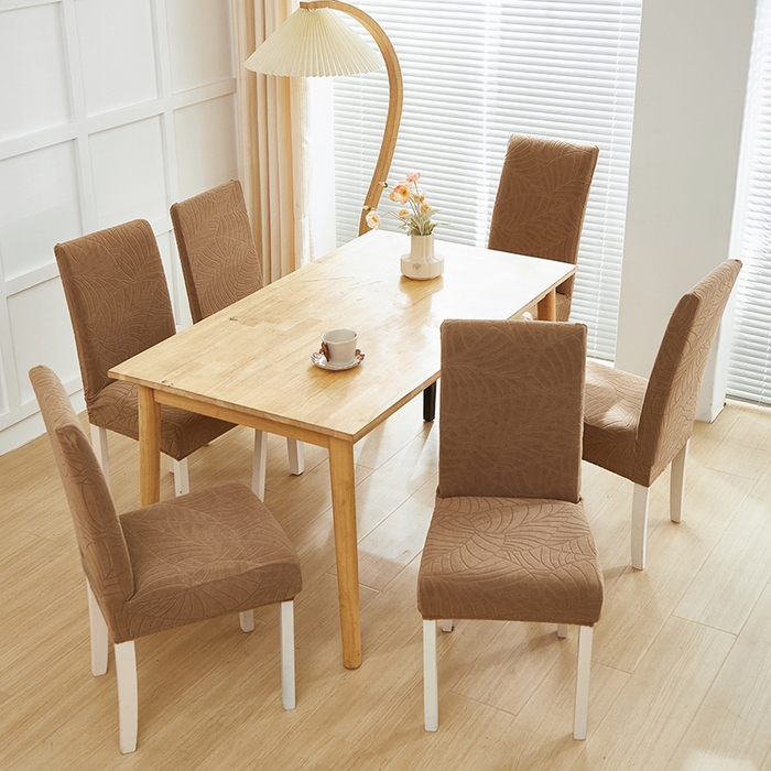 91家纺网 家纺一手货源 找家纺 飞翔家纺 2023新款防泼水大树叶椅套 卡其色