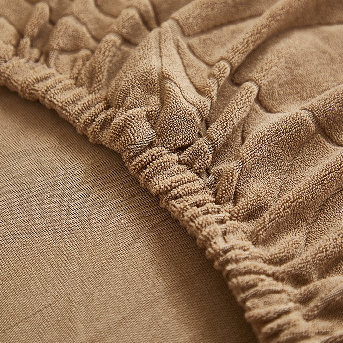 91家纺网 家纺一手货源 找家纺 飞翔家纺 2023新款防泼水大树叶椅套 卡其色