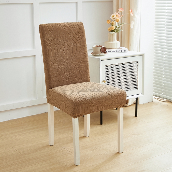 91家纺网 家纺一手货源 找家纺 飞翔家纺 2023新款防泼水大树叶椅套 卡其色