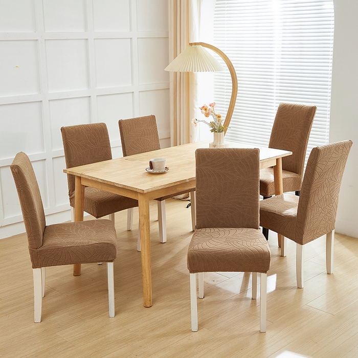 91家纺网 家纺一手货源 找家纺 飞翔家纺 2023新款防泼水大树叶椅套 卡其色