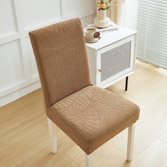 91家纺网 家纺一手货源 找家纺 飞翔家纺 2023新款防泼水大树叶椅套 卡其色