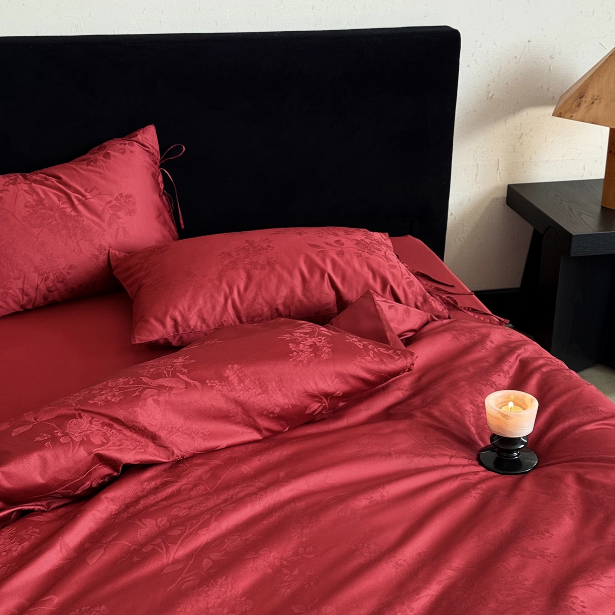 91家纺网 家纺一手货源 找家纺 （总）鹿班家居 2025新款秋冬款100S长绒棉精美提花系列四件套-春和景明（标准会员-20元）