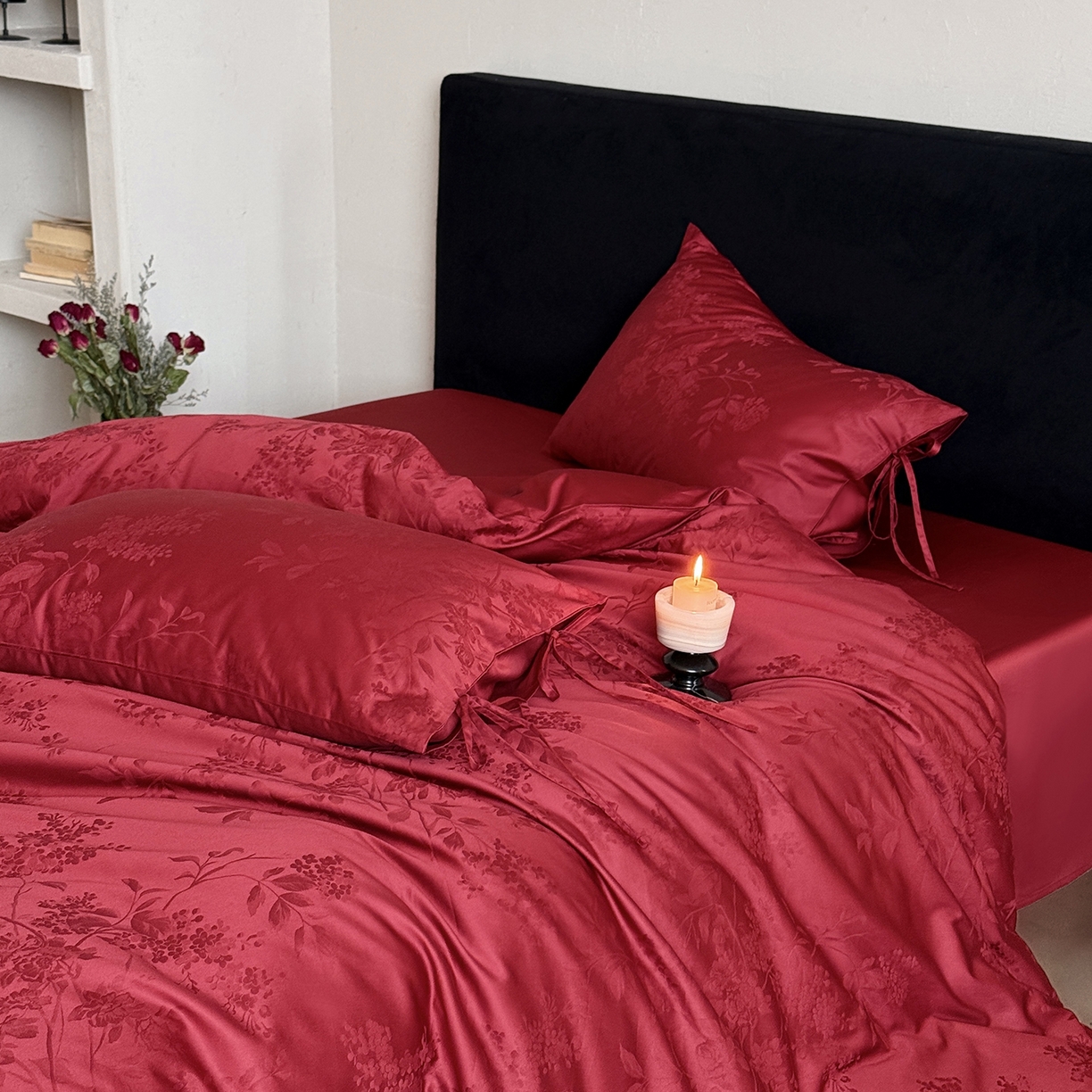 91家纺网 家纺一手货源 找家纺 （总）鹿班家居 2025新款秋冬款100S长绒棉精美提花系列四件套-春和景明（标准会员-20元）