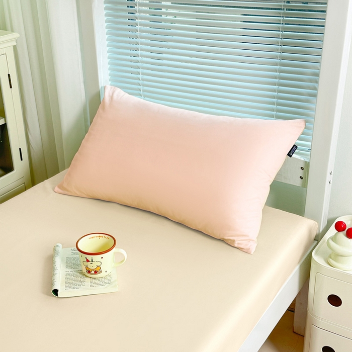 91家纺网 家纺一手货源 找家纺 麦田家纺 2025新款A类全棉学生宿舍四件套 裸粉奶昔白