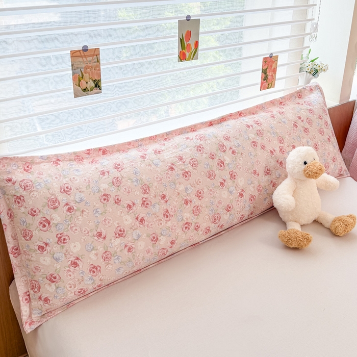 91家纺网 家纺一手货源 找家纺 （总）麦田家纺 2025新款云感木棉皱皱双层纱长枕