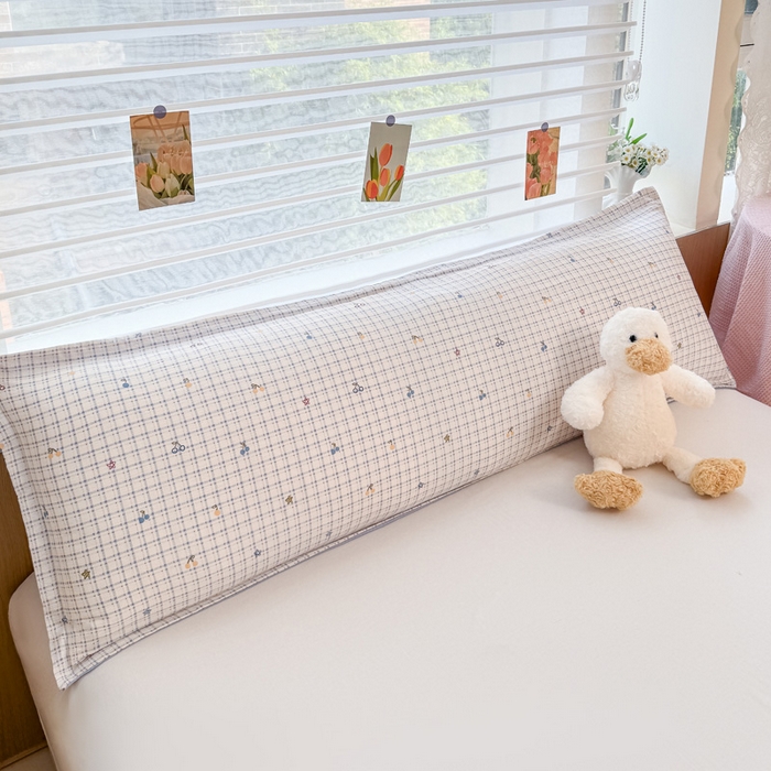 91家纺网 家纺一手货源 找家纺 （总）麦田家纺 2025新款云感木棉皱皱双层纱长枕