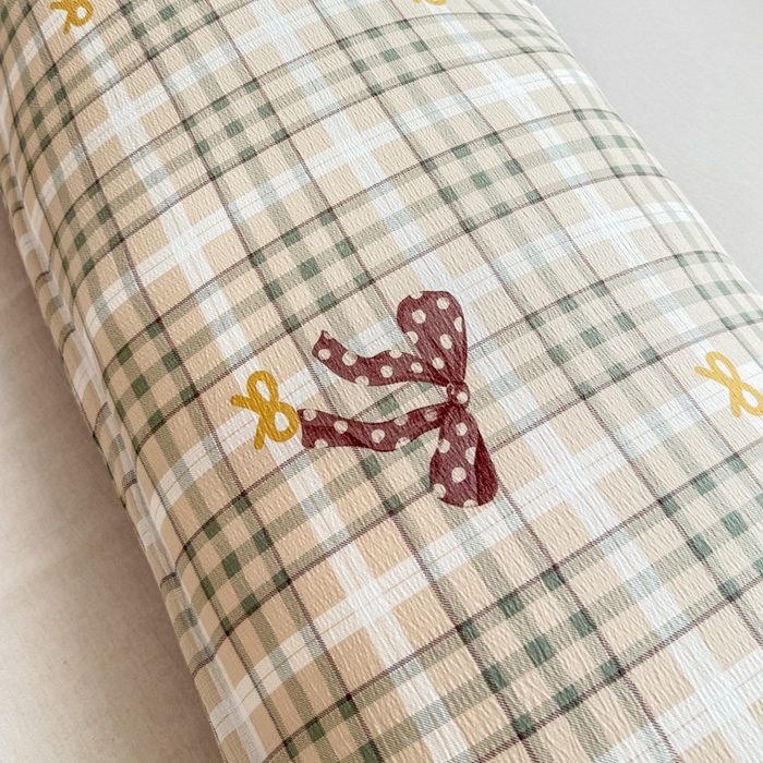 91家纺网 家纺一手货源 找家纺 麦田家纺 2025新款云感木棉皱皱双层纱长枕 甜心格