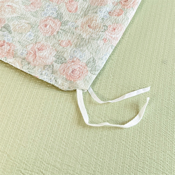 91家纺网 家纺一手货源 找家纺 麦田家纺 2025新款A类云感木棉皱皱双层纱印花四件套 春意浓