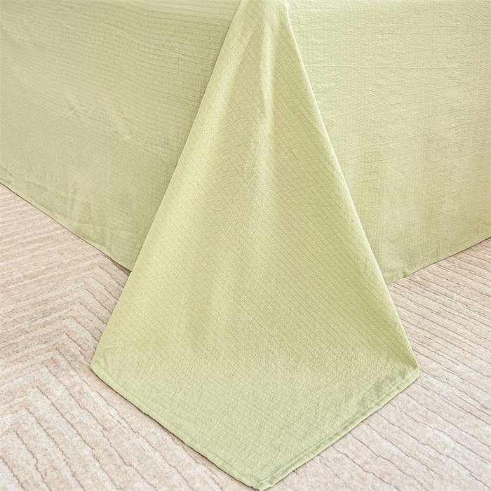 91家纺网 家纺一手货源 找家纺 （总）麦田家纺 2025新款A类云感木棉皱皱双层纱印花四件套