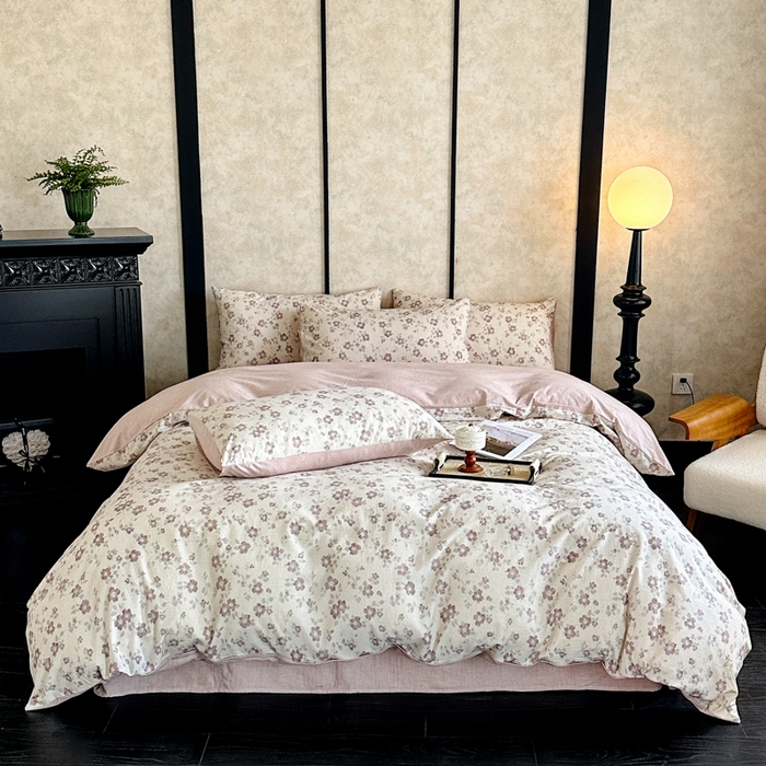 91家纺网 家纺一手货源 找家纺 （总）麦田家纺 2025新款A类棉麻四件套系列