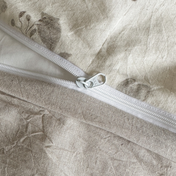 91家纺网 家纺一手货源 找家纺 麦田家纺 2025新款A类棉麻四件套系列 花间意境-咖