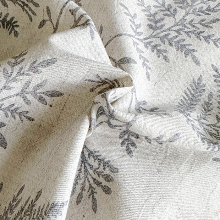 91家纺网 家纺一手货源 找家纺 麦田家纺 2025新款A类棉麻四件套系列 香叶时代-灰