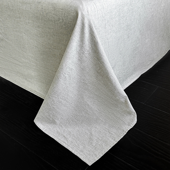 91家纺网 家纺一手货源 找家纺 麦田家纺 2025新款A类棉麻四件套系列 香叶时代-灰