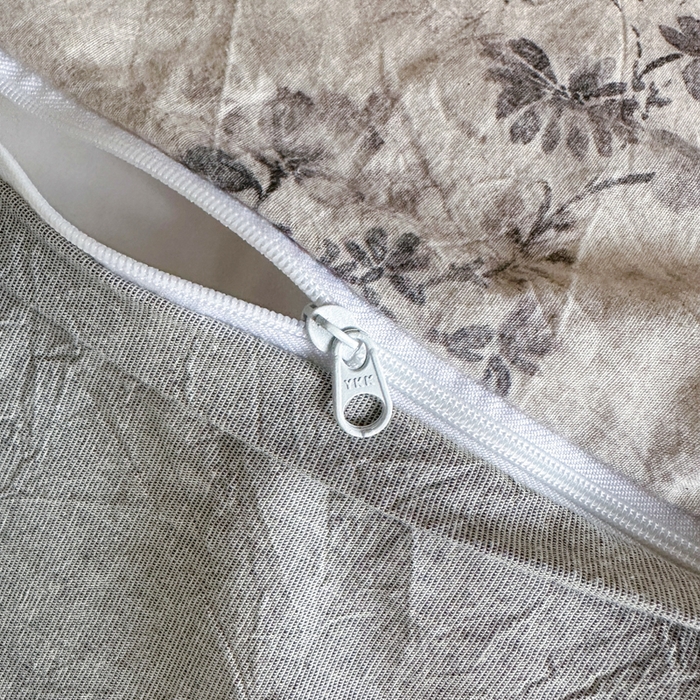 91家纺网 家纺一手货源 找家纺 麦田家纺 2025新款A类棉麻四件套系列 映霜-灰