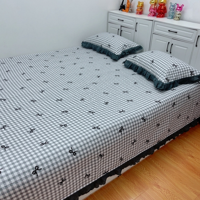 91家纺网 家纺一手货源 找家纺 （总）暖居 2025新款纯棉绗缝夹棉榻榻米支持定制防滑全棉印花小碎花农村大炕盖三件套系列